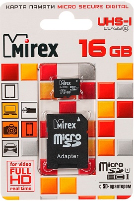 MicroSDHC Mirex 16 GB UHS-I
